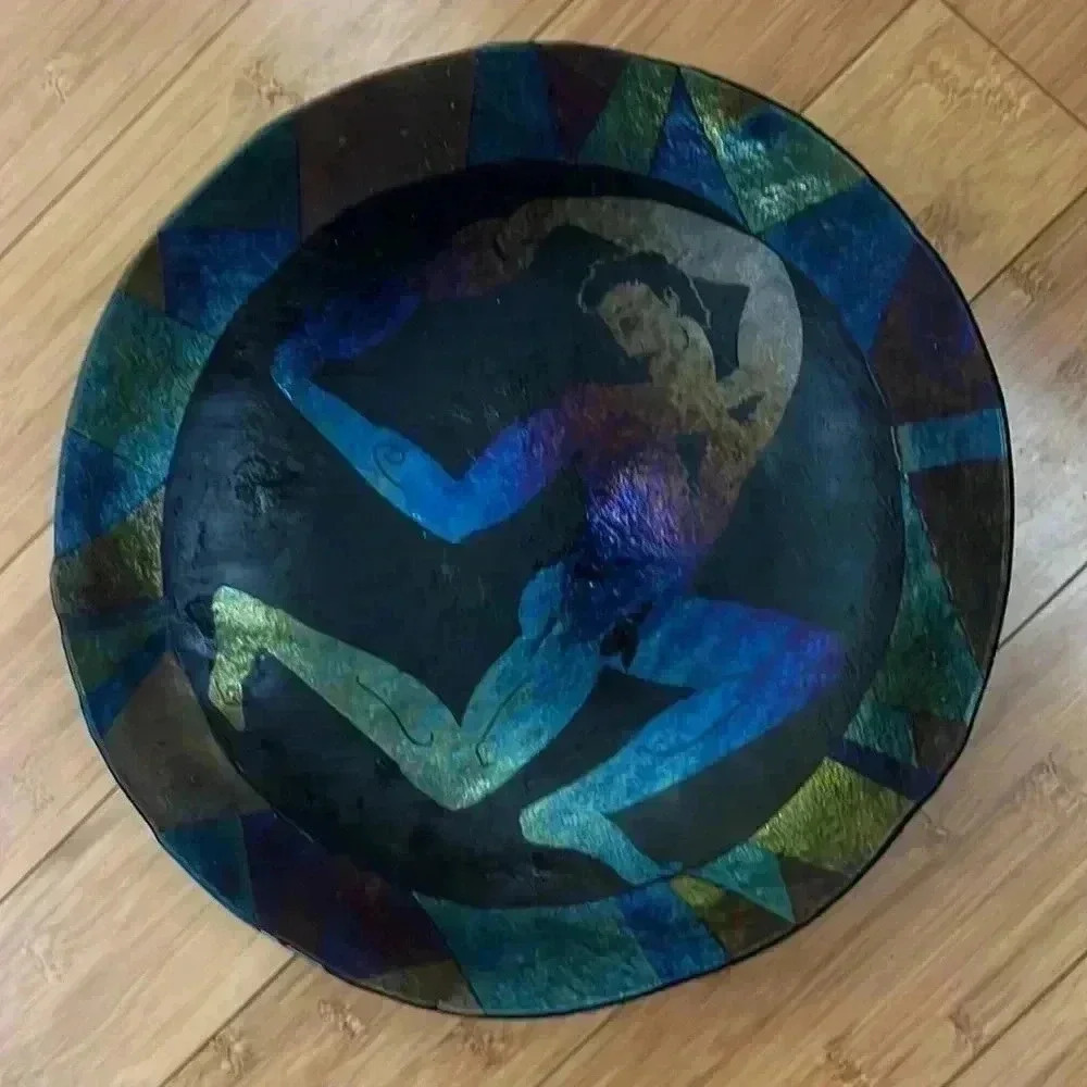 hand made pottery black iridescent” Hercules bowl “dish - Picture 3 of 11